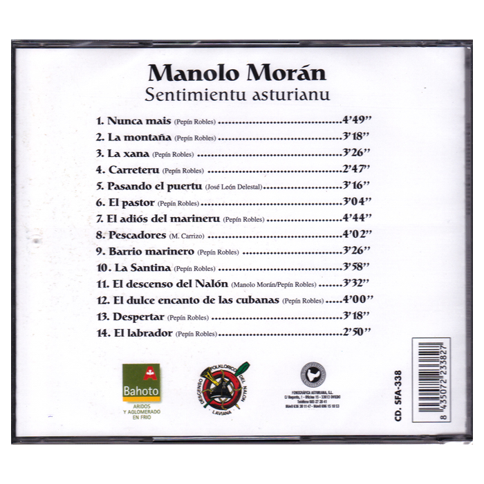 imagen cd Manolo Moran Sentimientu asturianu